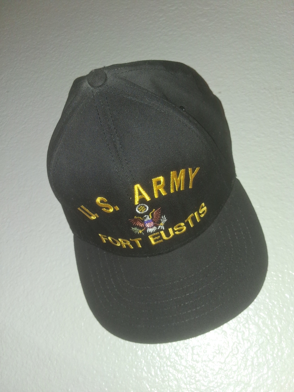 U.S. Army Fort Eustis Black Embroidered Baseball Cap